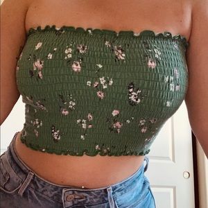 Hollister floral tube top